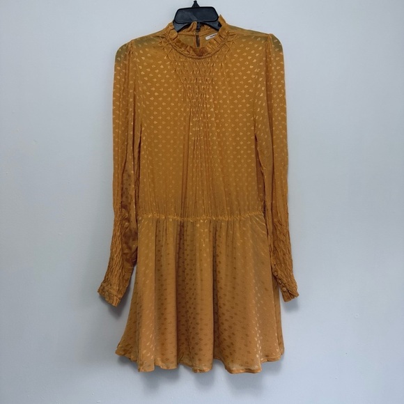 Tularosa Mustard Yellow Gianna Long Sleeve Dress - Picture 2 of 11
